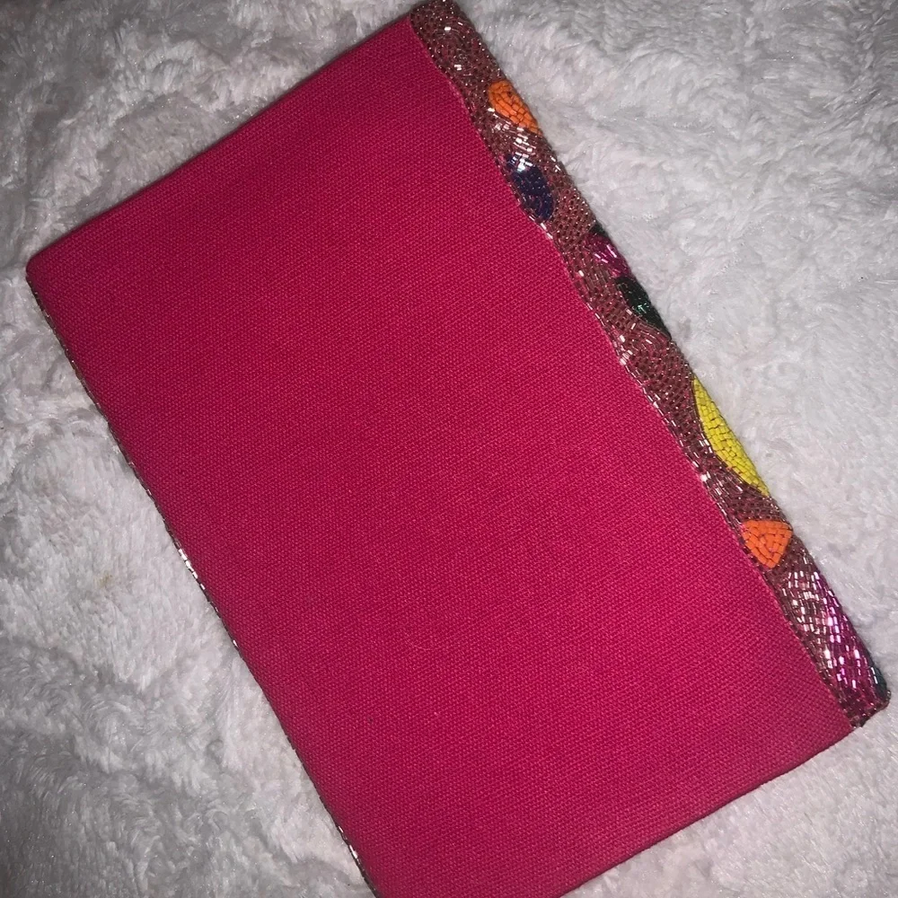 Blush Leo clutch hand beaded NWT COLORFUL boho glam formal crossbody formal Nwt